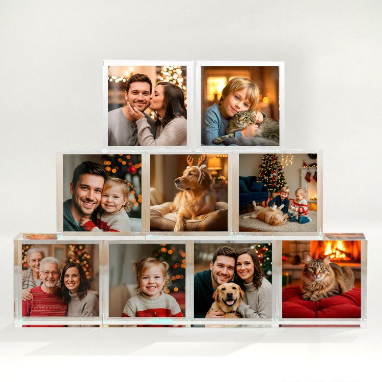 Set of 9 Acrylic Photo Blocks 4x4