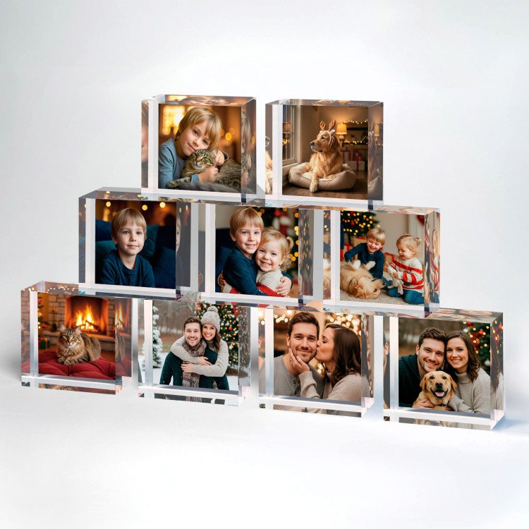 Set of 9 Acrylic Photo Blocks 2x2