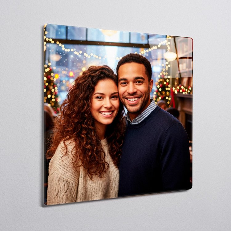Glass Photo Tile 8x8 Square custom gift for Xmas 25