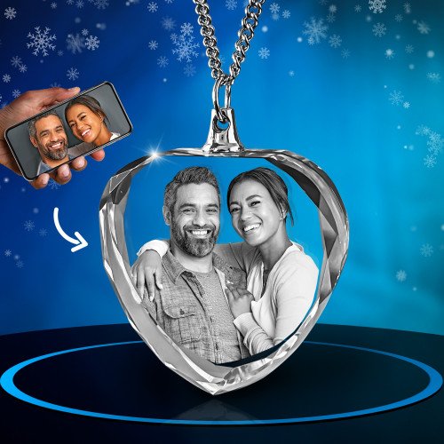 Necklace Heart 3D Christmas Gift Idea for 2025