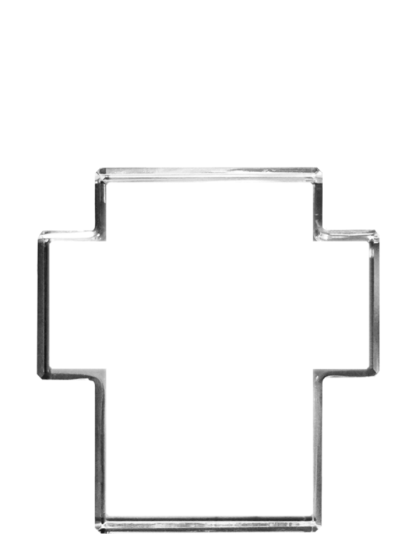 3D Crystal Memorial Cross