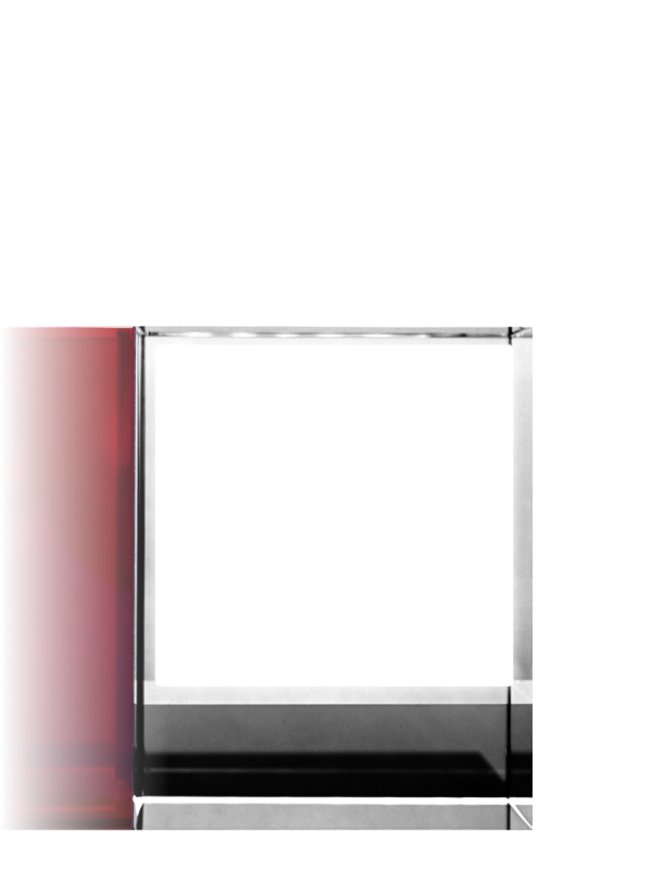 Tricolor 3D Crystal Vase